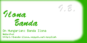 ilona banda business card